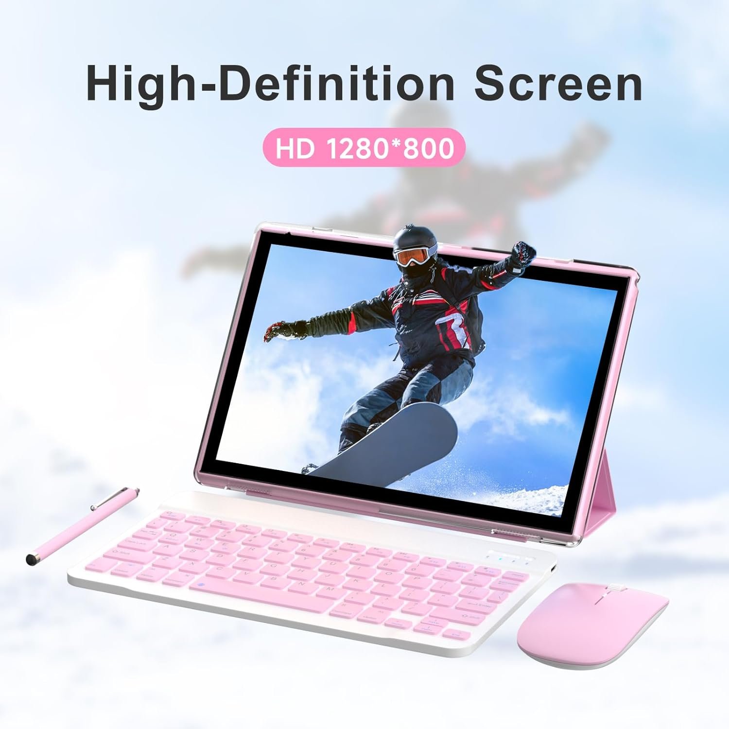 PRITOM tableta de 10,1" con Android 16 – 16 GB de RAM y 64 GB de almacenaje, funda con teclado incluida, batería de 6000 mAh, doble configuración de cámaras, ideal para estudio y tareas diarias - Image 2